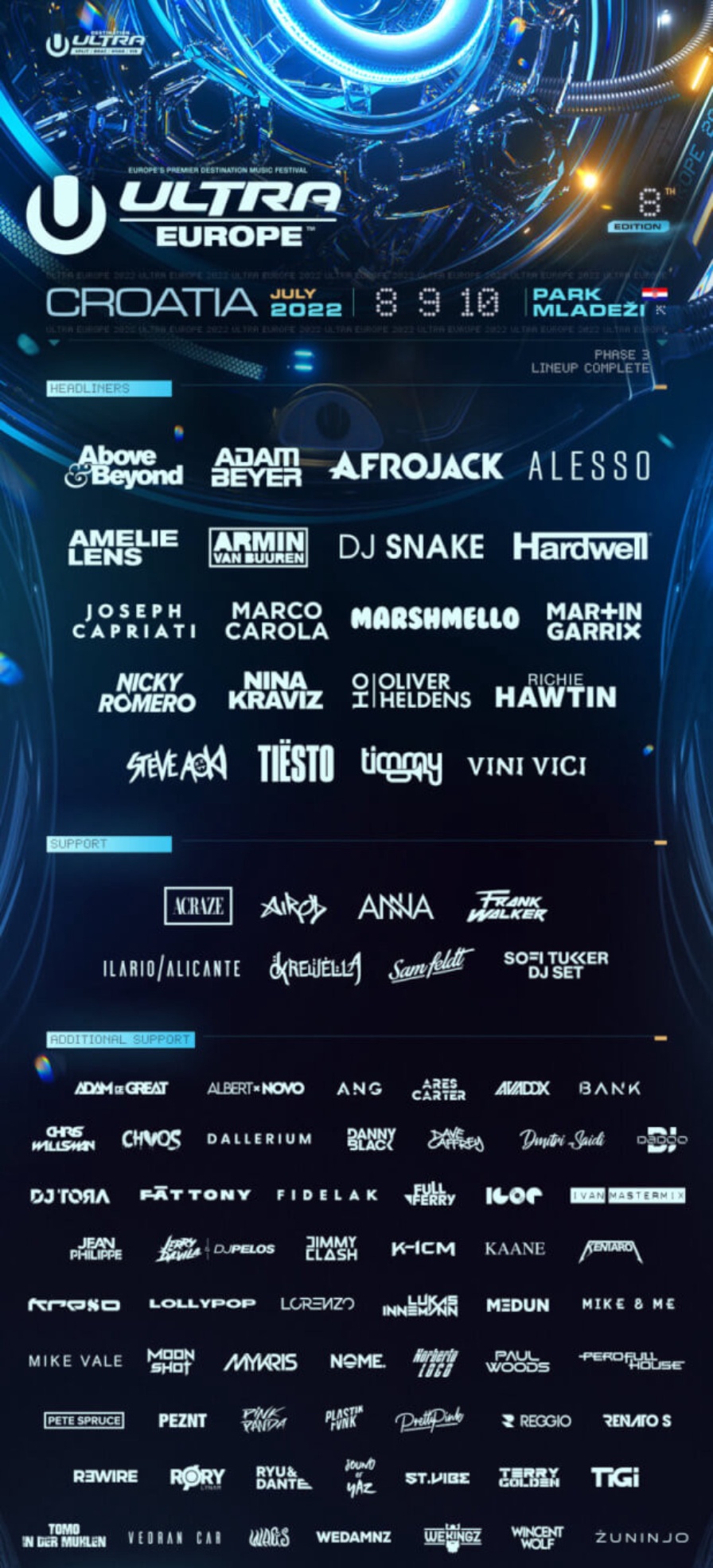 Ultra Europe 2022 @ Park mladeži (Split)