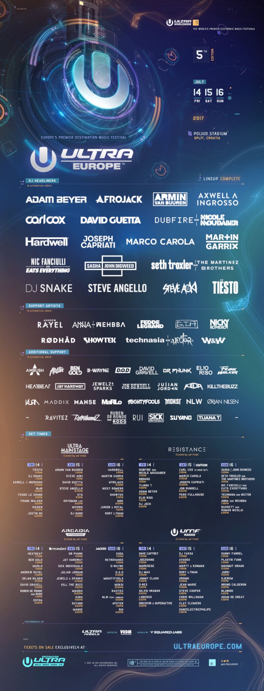 Ultra Europe 2017 @ Poljud Stadium (Split)