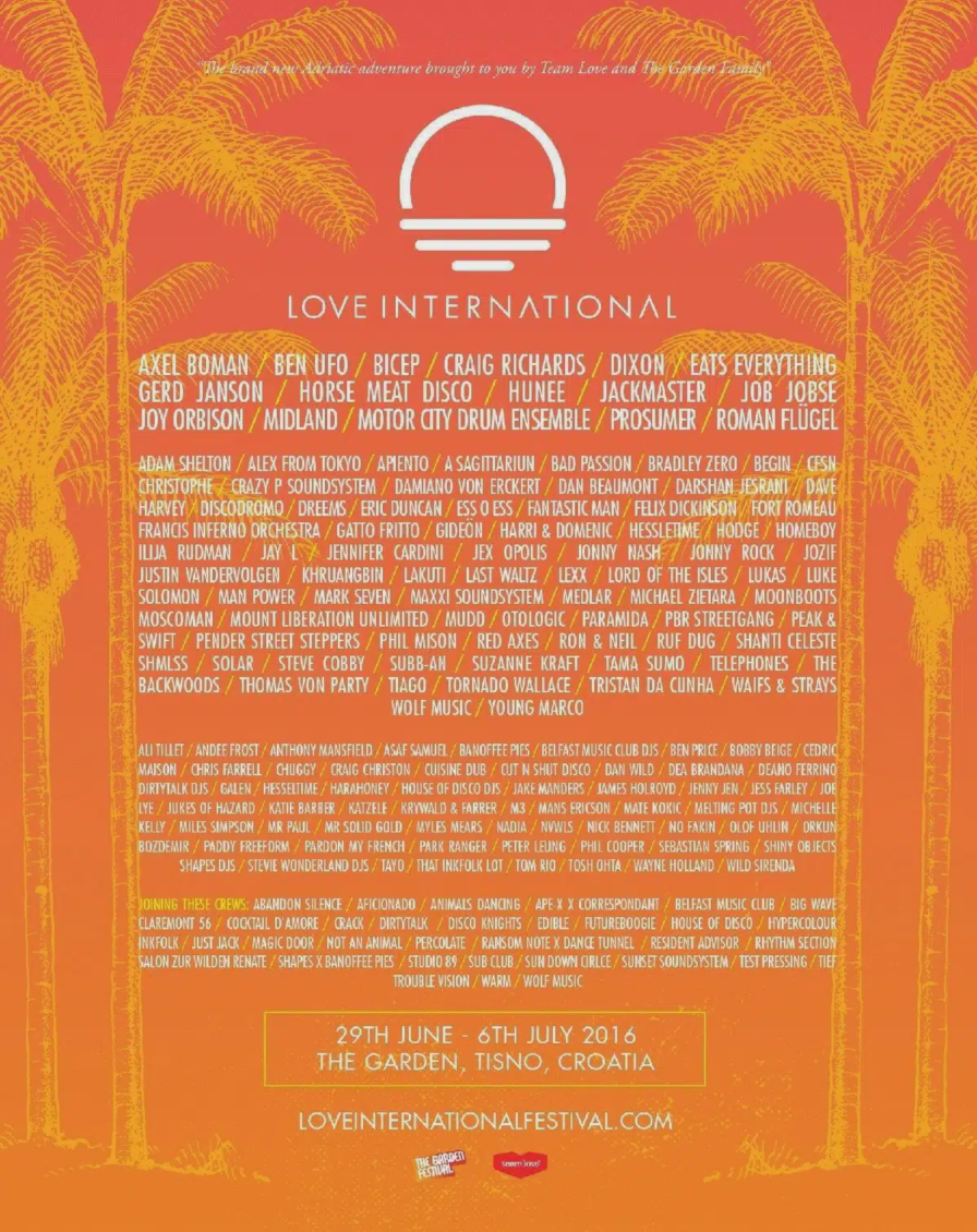Love International 2016 @ The Garden Resort (Tisno)