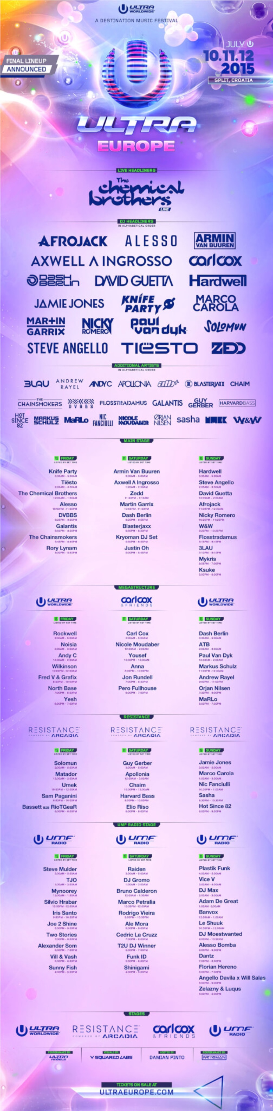 Ultra Europe 2015 @ Poljud Stadium (Split)