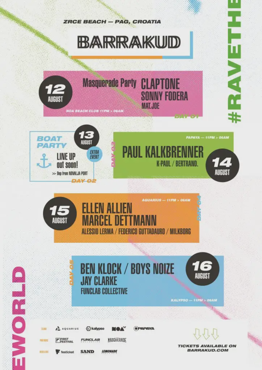 Barrakud Croatia 2018 @ Zrće Beach (Novalja)