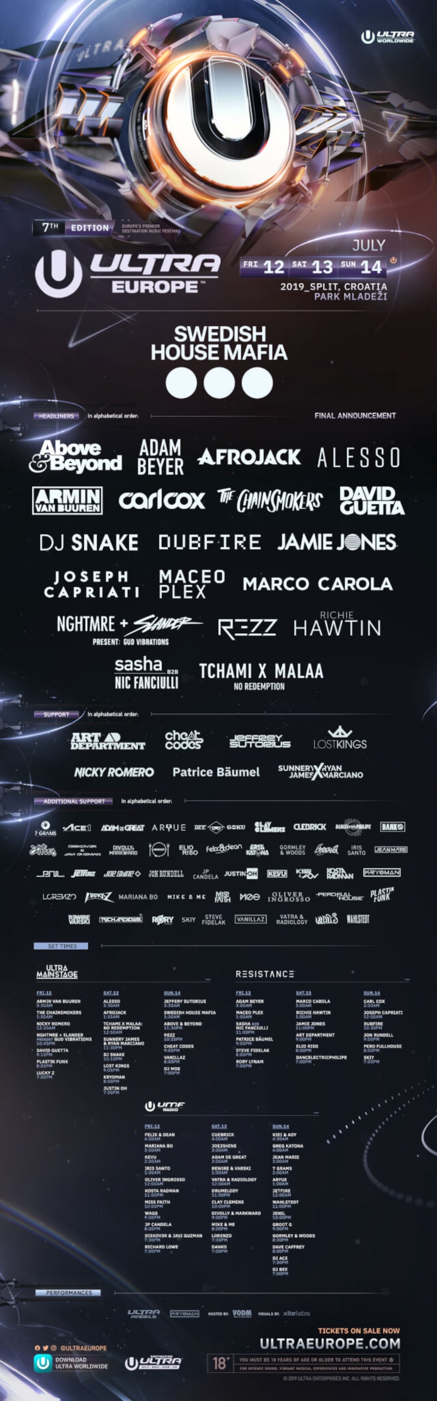 Ultra Europe 2019 @ Poljud Stadium (Split)