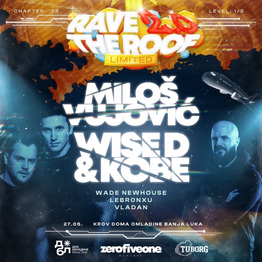 Miloš Vujović, Wise D & Kobe @ Dom Omladine Rooftop (Banja Luka)