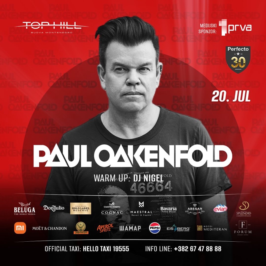 Paul Oakenfold @ Top Hill (Budva)