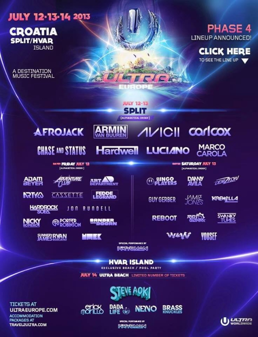 Ultra Europe 2013 @ Poljud Stadium (Split)
