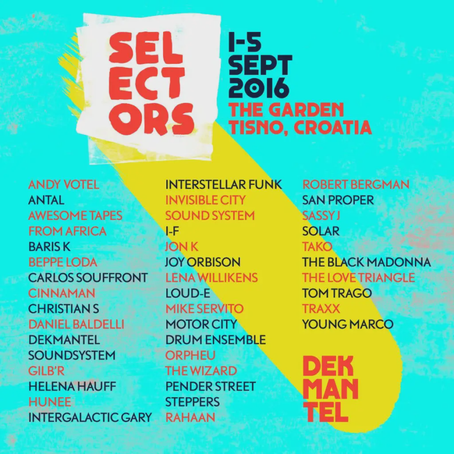 Dekmantel Selectors 2016 @ The Garden Resort (Tisno)
